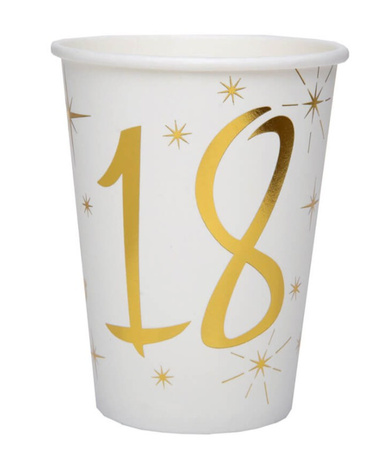 KUBECZKI PAPIEROWE ZŁOTA 18 250 ML 10 SZT.