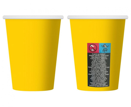 KUBECZKI ŻÓŁTE 6 SZT.