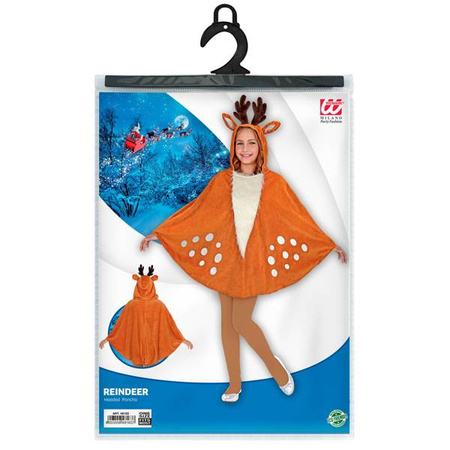 PONCZO RENIFER Z KAPTUREM