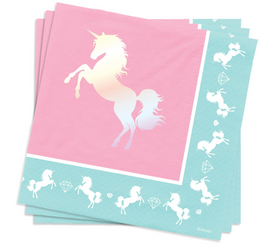 SERWETKI JEDNOROŻEC 33 X 33 CM 20 SZT