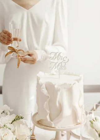 TOPPER AKRYLOWY MR&MRS BIAŁY 