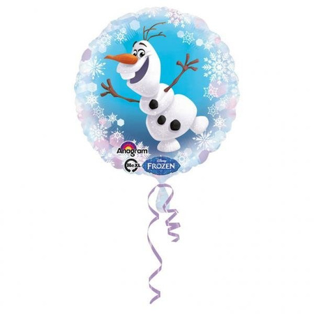 BALON FOLIOWY 43cm, OLAF KRAINA LODU