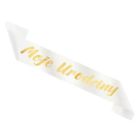 SZARFA MOJE URODZINY BIAŁA