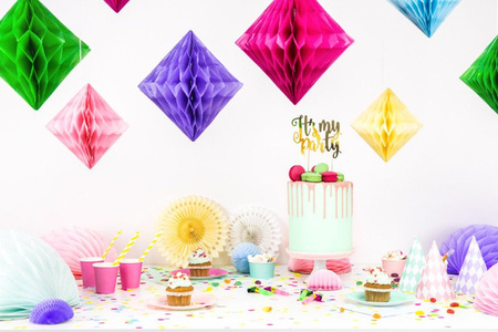 Diament bibułowy, biały, 30cm (1 karton / 50 op.)