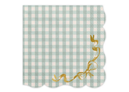 SERWETKI PAPIEROWE Z KOKARDKĄ 33 X 33CM 12 SZT