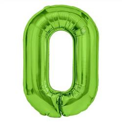 BALON FOLIOWY 100 CM CYFRA 0 ZIELONY