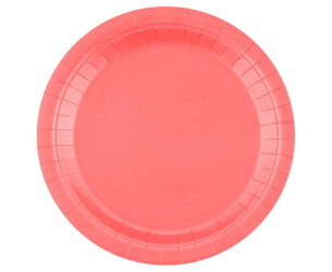 TALERZYKI PAPIEROWE 23 CM RÓŻOWE 14 SZT.
