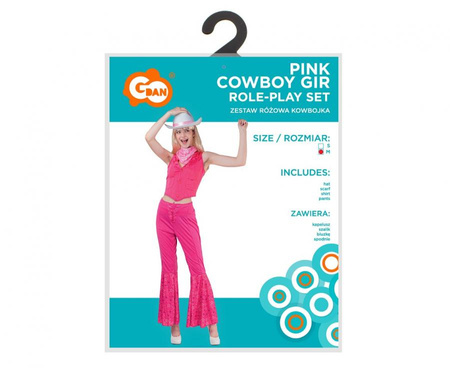 STRÓJ DAMSKI RÓŻOWA KOWBOJKA 