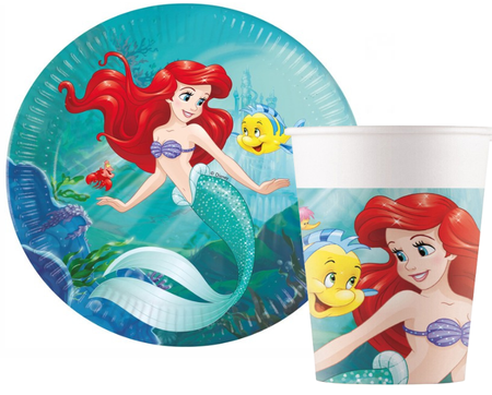 ZESTAW SYRENKA ARIEL KUBECZKI+TALERZYKI