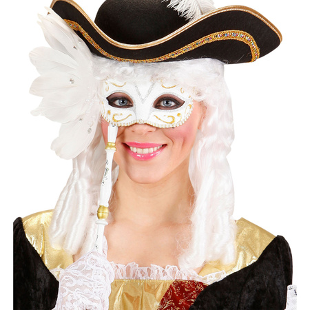 PROFESJONALNA MASKA WENECKA BIAŁA