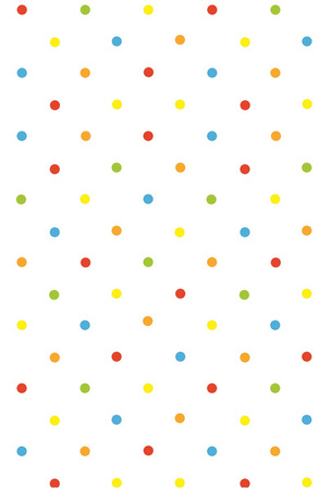 OBRUS PAPIEROWY KOLOROWE KROPKI 120 X 180 CM