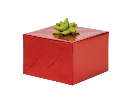 PAPIER PREZENTOWY METALICZNY CZERWONY 200 X 70 CM