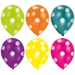 ZESTAW BALONÓW LATEKSOWYCH W KROPKI 6szt