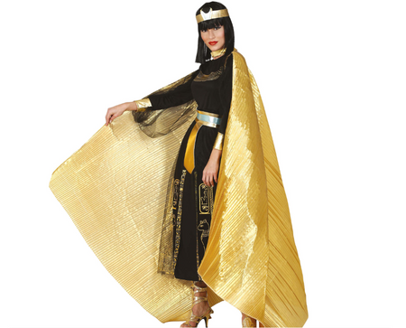 ZŁOTA PLISOWANA PELERYNA 285X135 CM