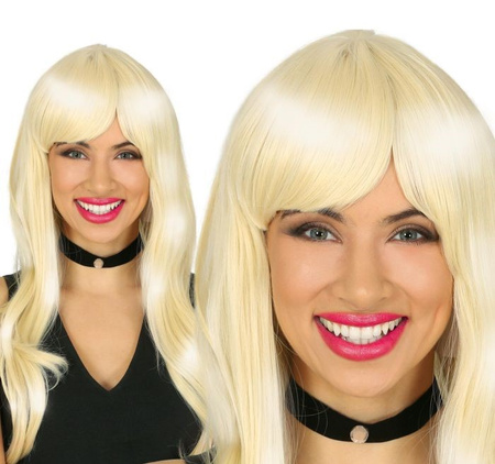 PERUKA Z LAT 80. WŁOSY BLOND