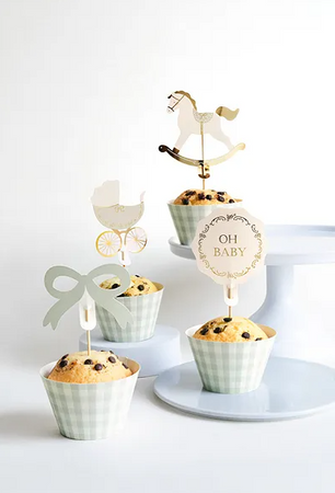 TOPPERY PAPIEROWE PAPILOTKI 6 SZT 10 CM