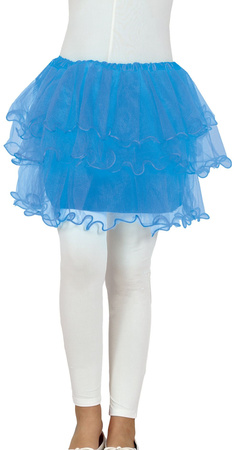 SPÓDNICZKA DZIEWCZĘCA TUTU NIEBIESKA TIUL 32 CM