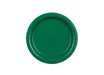 TALERZYKI PAPIEROWE CIEMNY ZIELONY 18 CM 6 SZT