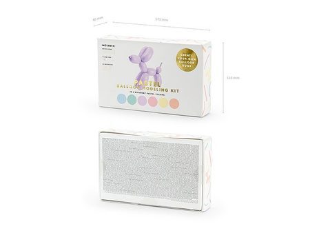 BALONY MODELINY JASNY PASTEL 130CM Z POMPKĄ, 30 szt.