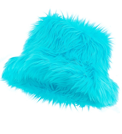 CZAPKA PLUSZOWA TURKUSOWA