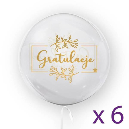 ZESTAW 6 SZT. – "GRATULACJE" ZŁOTY