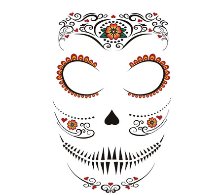 ZESTAW LOS MUERTOS: NARAMIENNIKI + TATUAŻ NA TWARZ 