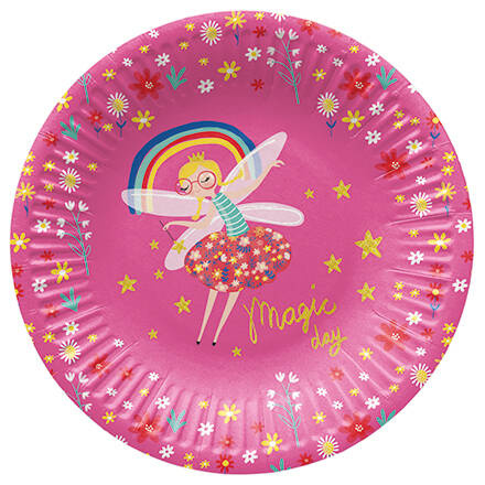 TALERZYKI PAPIEROWE MAGICZNA WRÓŻKA 8 SZT 