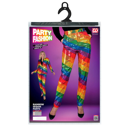 SPODNIE DAMSKIE CEKINOWE TĘCZA