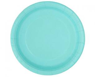 TALERZYKI PAPIEROWE JASNONIEBIESKIE 23 CM 8 SZT