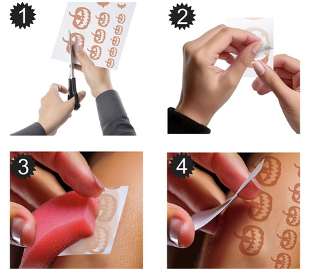 2 ARKUSZE TATUAŻY W KOLORZE RÓŻOWEGO ZŁOTA 15X11CM