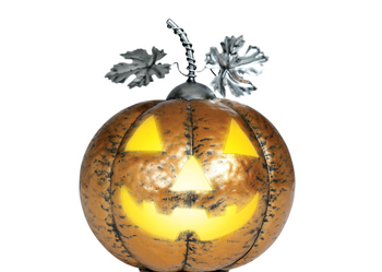 DYNIA METALOWA HALLOWEEN Z LAMPKĄ LED