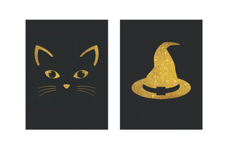 ETYKIETY NA BUTELKĘ CZAROWNICA I KOT 9 SZT