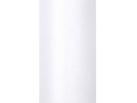 TIUL GLITTERY BIAŁY 15 cm x 9 m