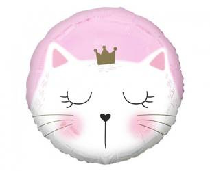 BALON FOLIOWY KOTEK BIAŁY 18 CALI