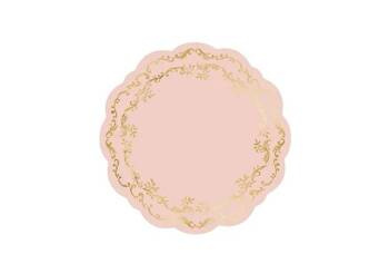 PODKŁADKI POD TALERZE ORNAMENT BRUDNY RÓŻ 6 SZT