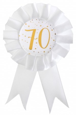 KOTYLION NA 70 URODZINY GWIAZDKI BIAŁY 8X15 CM