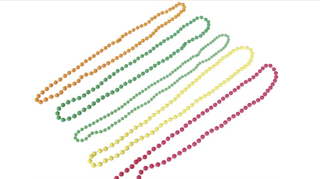 ZESTAW 4 KOLOROWYCH NASZYJNIKÓW DISCO