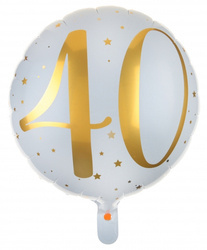 BALON FOLIOWY 40 URODZINY 45 CM