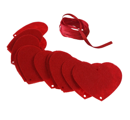 GIRLANDA PIONOWA Z SERDUSZKAMI 200 CM