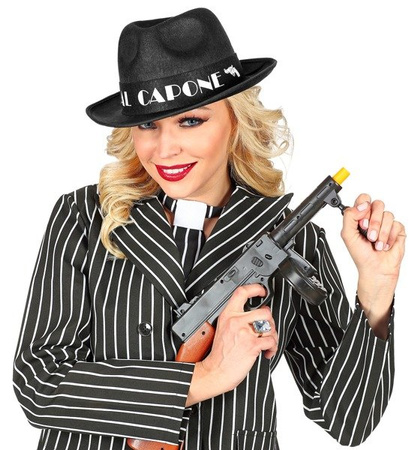 KAPELUSZ CZARNY GANGSTER AL CAPONE