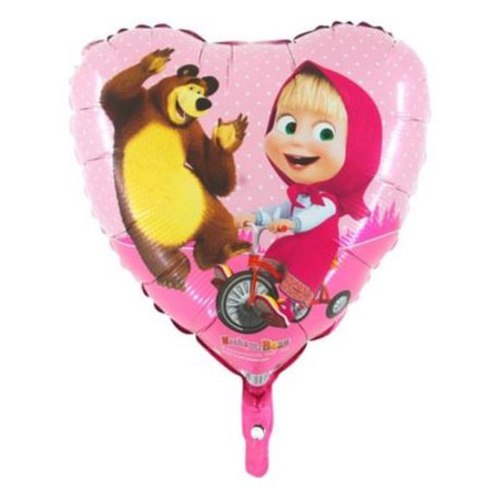 BALON FOLIOWY MASZA I NIEDŹWIEDŹ 45 CM 