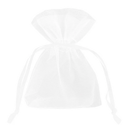 WORECZKI Z ORGANZY BIAŁE 10 SZT. 7 X 9 CM