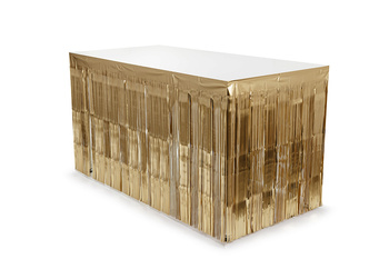 SKIRTING FOLIOWY Z FRĘDZLAMI ZŁOTY 300 X 80 CM