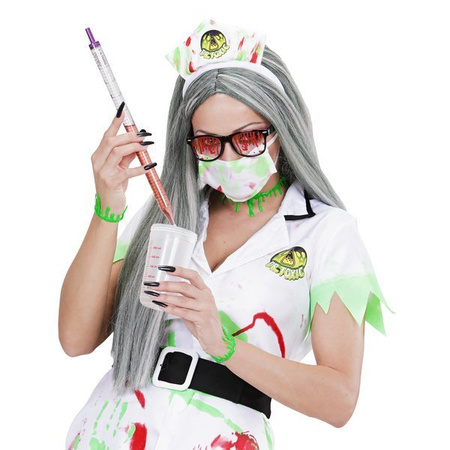 OKULARY MORDERCY ZAKRWAWIONE CZARNE HALLOWEEN 