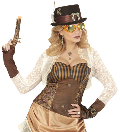 OKULARY STEAMPUNK ZŁOTE