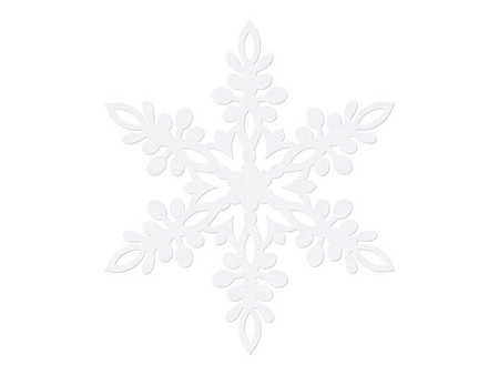 DEKORACJA PAPIEROWA ŚNIEŻYNKA 13cm 10szt