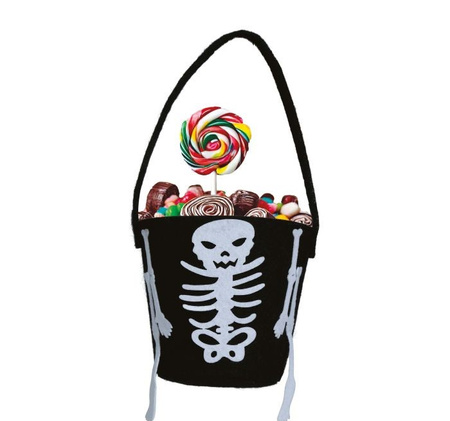 WIADERKO FILCOWE NA SŁODYCZE KOŚCIOTRUP 13X10 CM