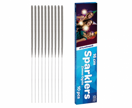 ZIMNE OGNIE 16 CM 10 SZT.