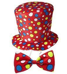 CYLINDER + MUCHA W GROSZKI CZERWONY