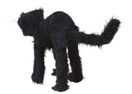 KOT 30 CM CZARNY HALLOWEEN 